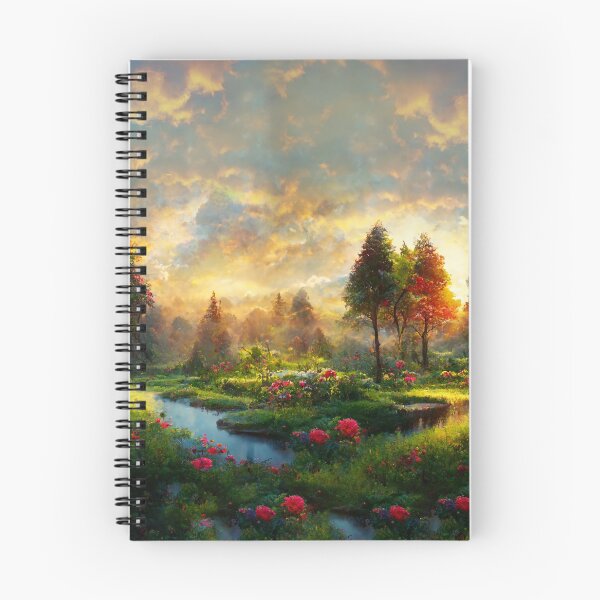 Item preview, Fantasy elven land sunny day flowery land designed and sold by Starscoldnight.