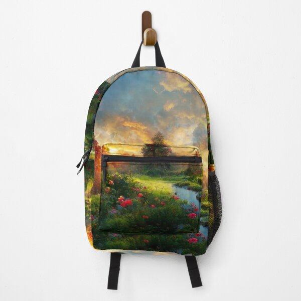 Item preview, Fantasy elven land sunny day flowery land designed and sold by Starscoldnight.