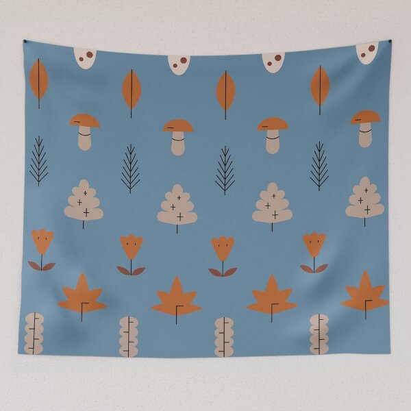 Item preview, Autumn patterned background plant floral leaves seamless fall pattern designed and sold by thanyaj.