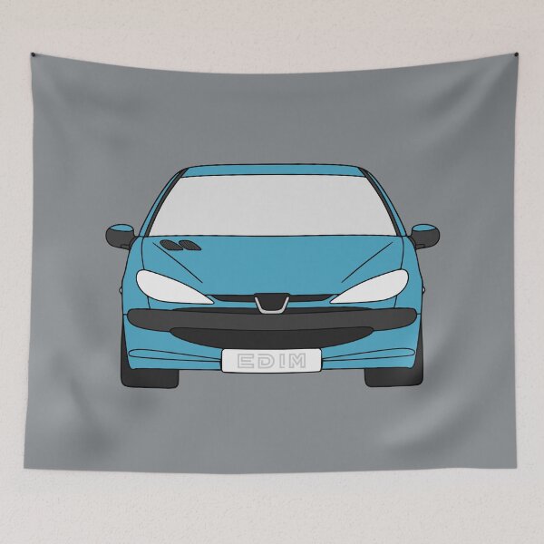 Item preview, Peugeot 206 baby blue color designed and sold by EdimDesign.