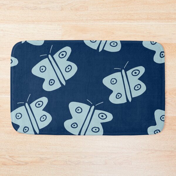 Item preview, Light blue and navy butterflys designed and sold by CatsHappy.