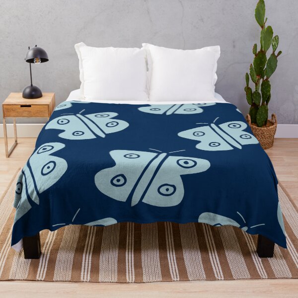 Item preview, Light blue and navy butterflys designed and sold by CatsHappy.
