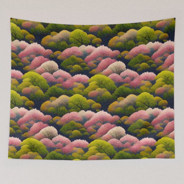 Item preview, The Mountains of Spring Pattern designed and sold by kansaikate.
