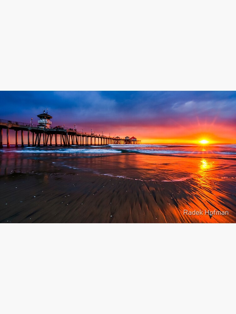 " Huntington Beach Dusk" Canvas Print for Sale by Radek Hofman Redbubble