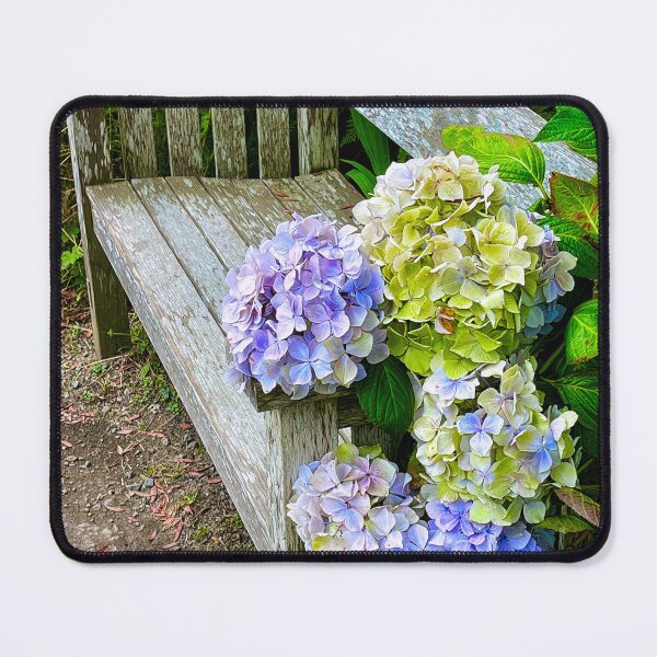 Item preview, Bench and Hydrangeas designed and sold by jjohnsueb.
