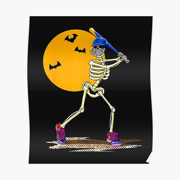 Halloween baseball player skeleton scary home run Tank Top by