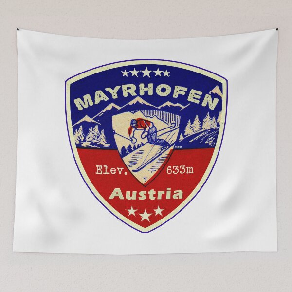 Item preview, Mayrhofen Austria Skiing Ski Mountains Skier designed and sold by DESTINATIONS DECAL.