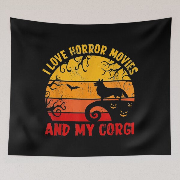 Item preview, I Love Horror Movies And My Corgi Dog Lover Scary Horror designed and sold by BrennaEirlys.