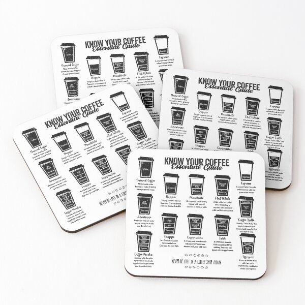 Item preview, Know Your Coffee Essential Guide Collection. What is that coffee and what is in it. Black Version. designed and sold by More-dan-Prints.