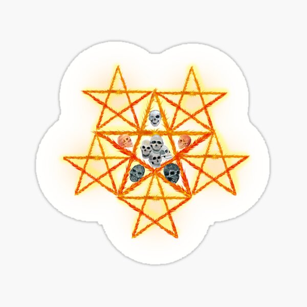 Item preview, Feuer Pentagramm Totenköpfe designed and sold by DCSMKreativ.