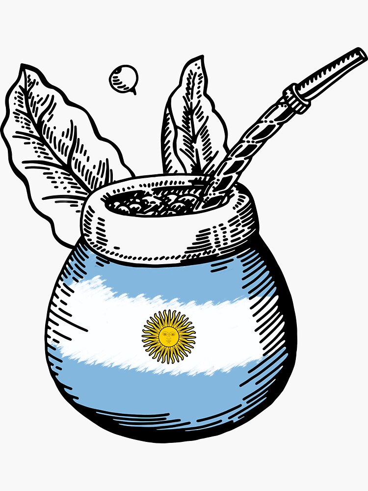 Yerba Mate Matero Argentina Sticker for Sale by flamini
