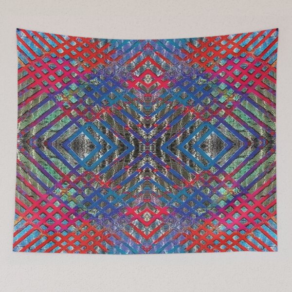 Item preview, abstract geometric multicolored pattern designed and sold by ErhanArt.