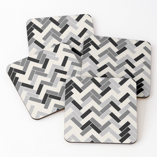 Item preview, Black Gray Ivory Herringbone Pattern Pairs Valspar 2023 COTY Cozy White 3008-10C designed and sold by ColorOfTheYears.