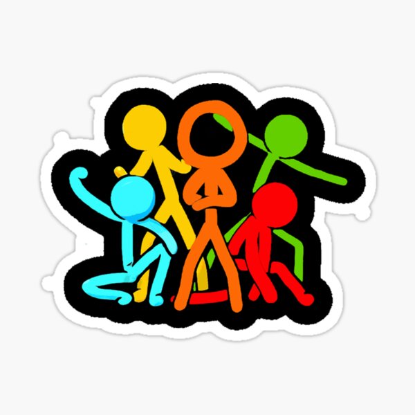 Alan Becker five stick figures animation characters sticker set Sticker  for Sale by BoldPencil