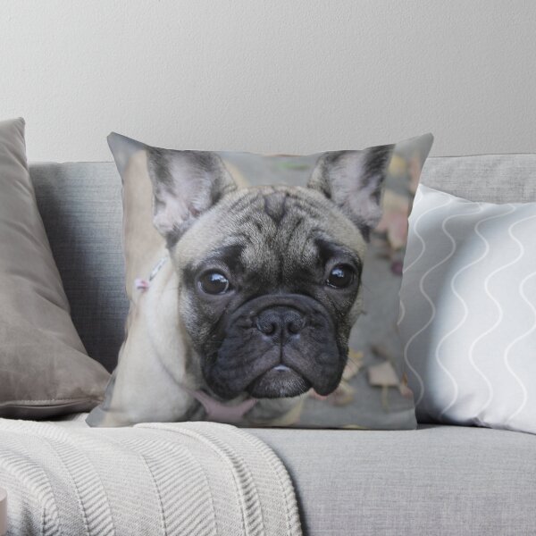 French Bulldog Puppy Throw Pillow