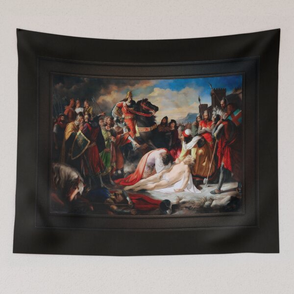 Item preview, Karl I. von Anjou an der Leiche Manfreds by Carl Rahl Remastered Xzendor7 Classical Art Old Masters Reproductions designed and sold by Xzendor7 Digital Art Creations.