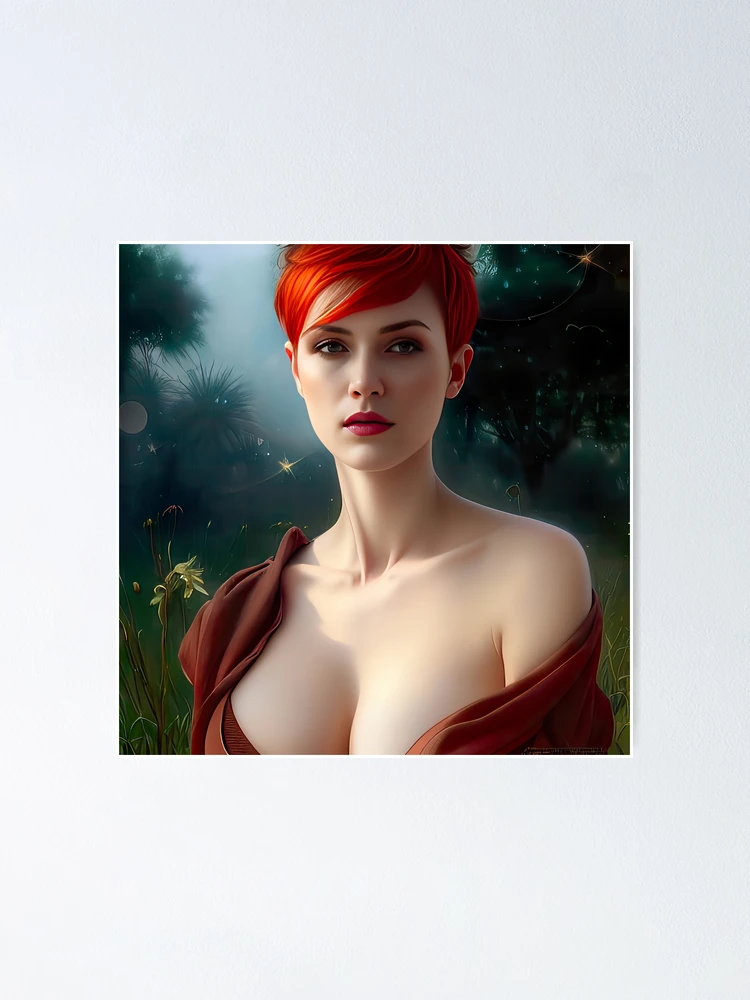 stunning redhead big boobs anime print hd 40 x - Buy Art for adults on  todocoleccion