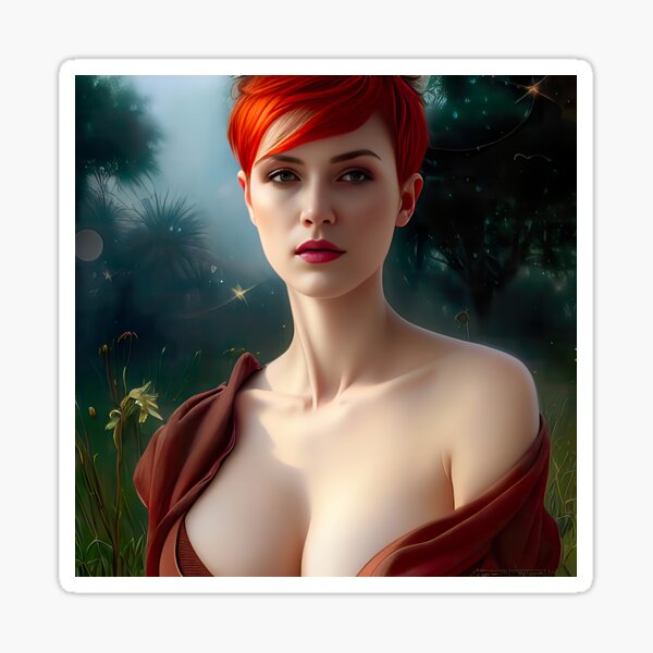 Nude RedHead' Sticker