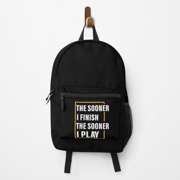 Item preview, The Sooner I Finish, The Sooner I Play, Hard work, Inspiration, Motivation, Work, Luck, Self Discipline, designed and sold by Salmaniix.