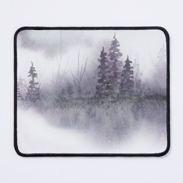 Item preview, Misty silver forest in watercolor designed and sold by Kelly Roy.