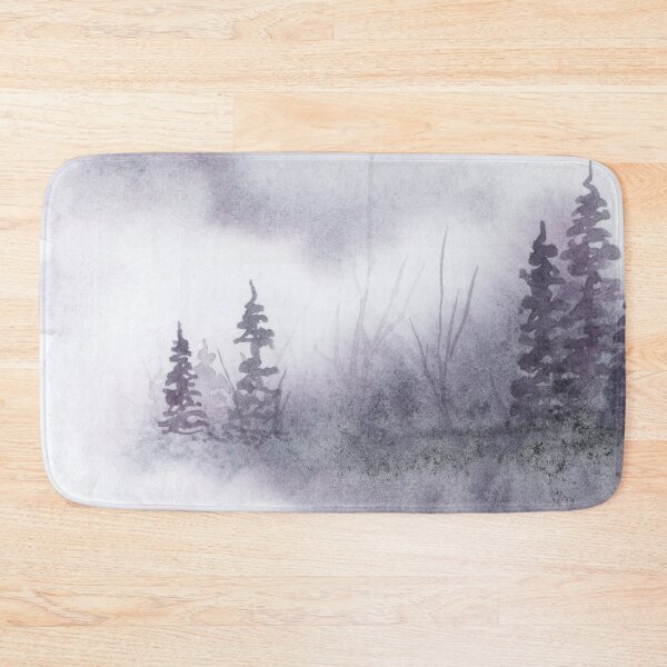 Item preview, Misty silver forest in watercolor designed and sold by Kelly Roy.