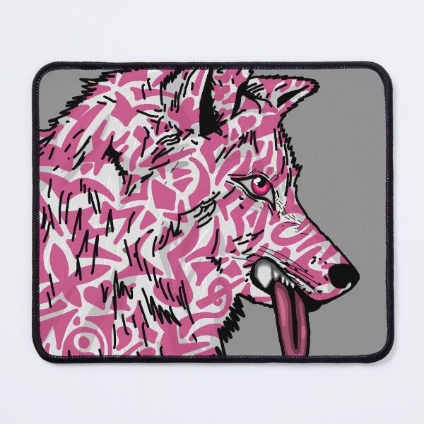 Item preview, Pink Tribal Tattoo SheWolf - Tongue Out designed and sold by Twaingrant.