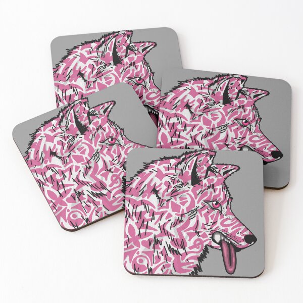 Item preview, Pink Tribal Tattoo SheWolf - Tongue Out designed and sold by Twaingrant.