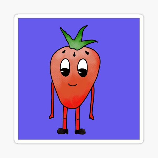 "Strawberry man" Sticker for Sale by nicoleatt Redbubble