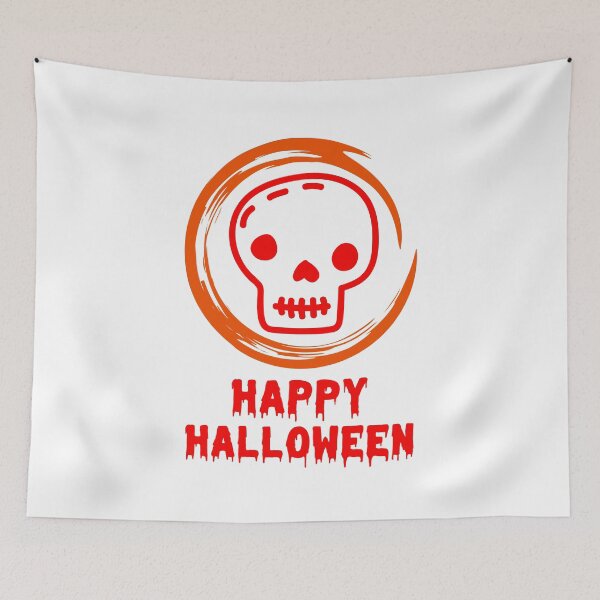 Item preview, Happy Halloween Red Hand drawn cartoon doodle skull - Funny cartoon skull isolate Design designed and sold by WBP Mart.