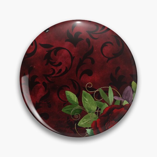 Item preview, Red Roses Floral Damask Gothic Ruby Flowers Dark Romance designed and sold by LarkDesigns.