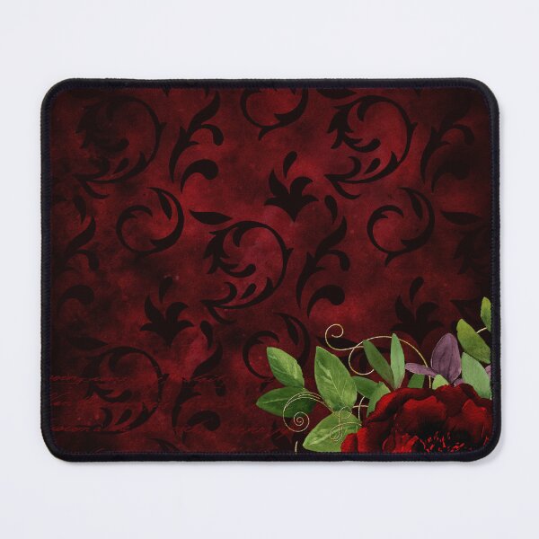 Item preview, Red Roses Floral Damask Gothic Ruby Flowers Dark Romance designed and sold by LarkDesigns.