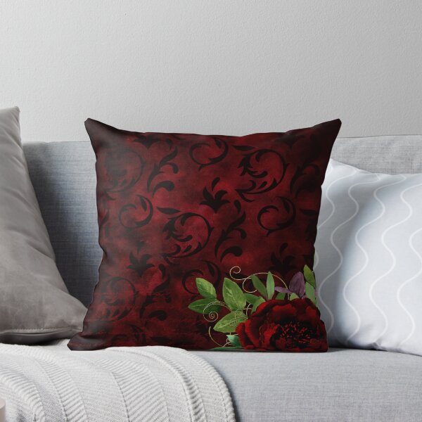 Item preview, Red Roses Floral Damask Gothic Ruby Flowers Dark Romance designed and sold by LarkDesigns.