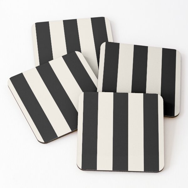 Item preview, Black Ivory Minimal Vertical Stripe Pattern 2 Pairs Valspar 2023 COTY Cozy White 3008-10C designed and sold by ColorOfTheYears.