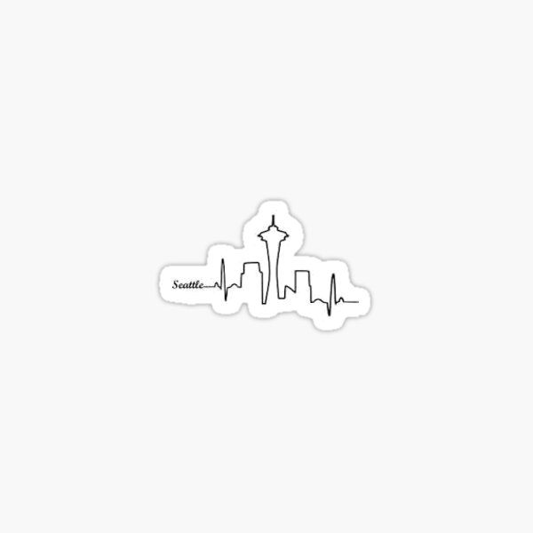 Seattle skyline Sticker
