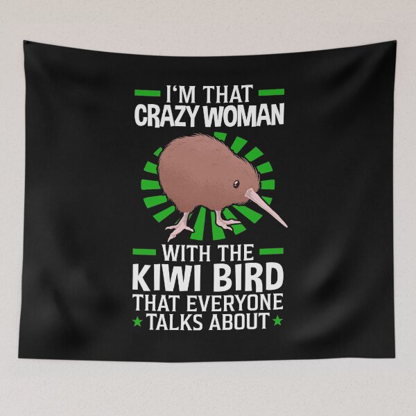 Item preview, Crazy Kiwi Bird Woman Snipe Ostrich designed and sold by madgrfx.