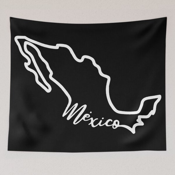 Item preview, México map mexican pride merch line art designed and sold by T-Mex.