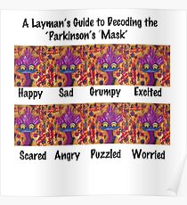 Decode the 'Parkinson's Mask' Poster
