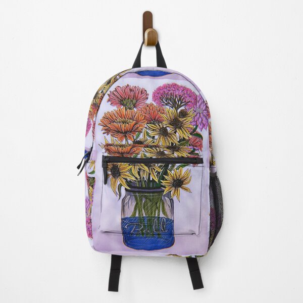 Item preview, Colorful Wildflowers in Mason Jar designed and sold by StudioRosebud.