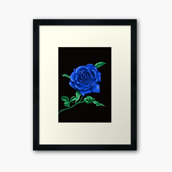 Blue Rose Framed Art Print