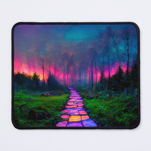Item preview, Beautiful Brightly Path Paved With Stained Glass Winding Through the Forest designed and sold by wodra.