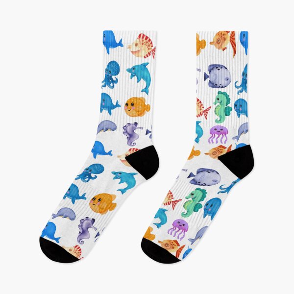 Item preview, Watercolor Cute Sea Fish Pack designed and sold by virillanissa.
