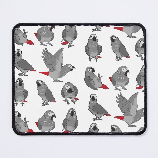 Item preview, african grey doodle pattern designed and sold by FandomizedRose.