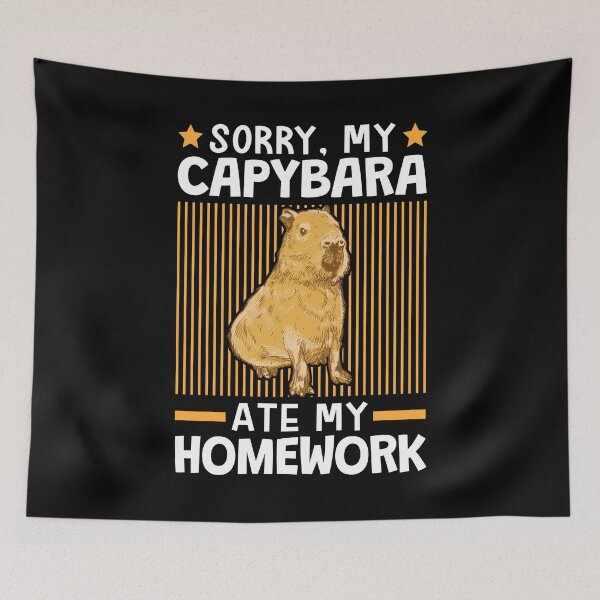Item preview, Capybara ate my homework designed and sold by madgrfx.