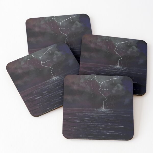 Item preview, Lightning Thunderstorm sea designed and sold by Vivinedrawsells.