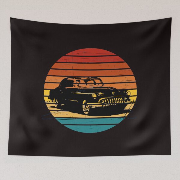 Item preview, vintage car sunset retro designed and sold by artbleed.