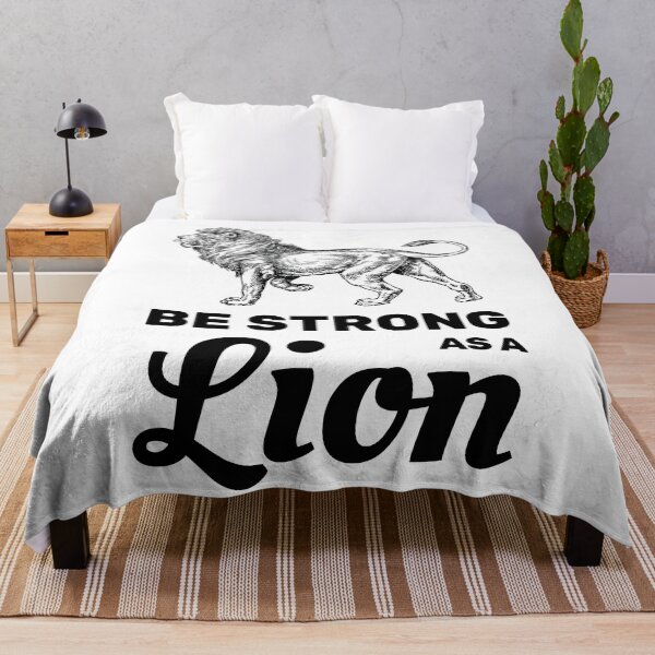 Item preview, Be Strong As A Lion Motivational Quote Gym Design designed and sold by absolutdesign.