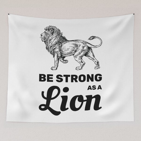Item preview, Be Strong As A Lion Motivational Quote Gym Design designed and sold by absolutdesign.