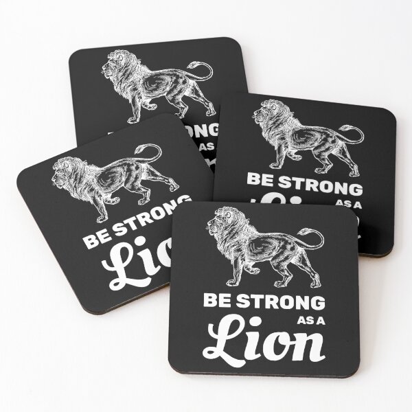 Item preview, Be Strong As A Lion Motivational Quote Gym Design designed and sold by absolutdesign.