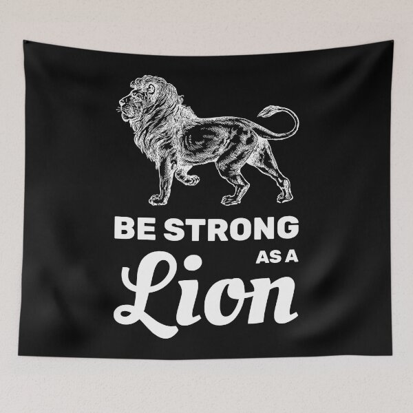 Item preview, Be Strong As A Lion Motivational Quote Gym Design designed and sold by absolutdesign.