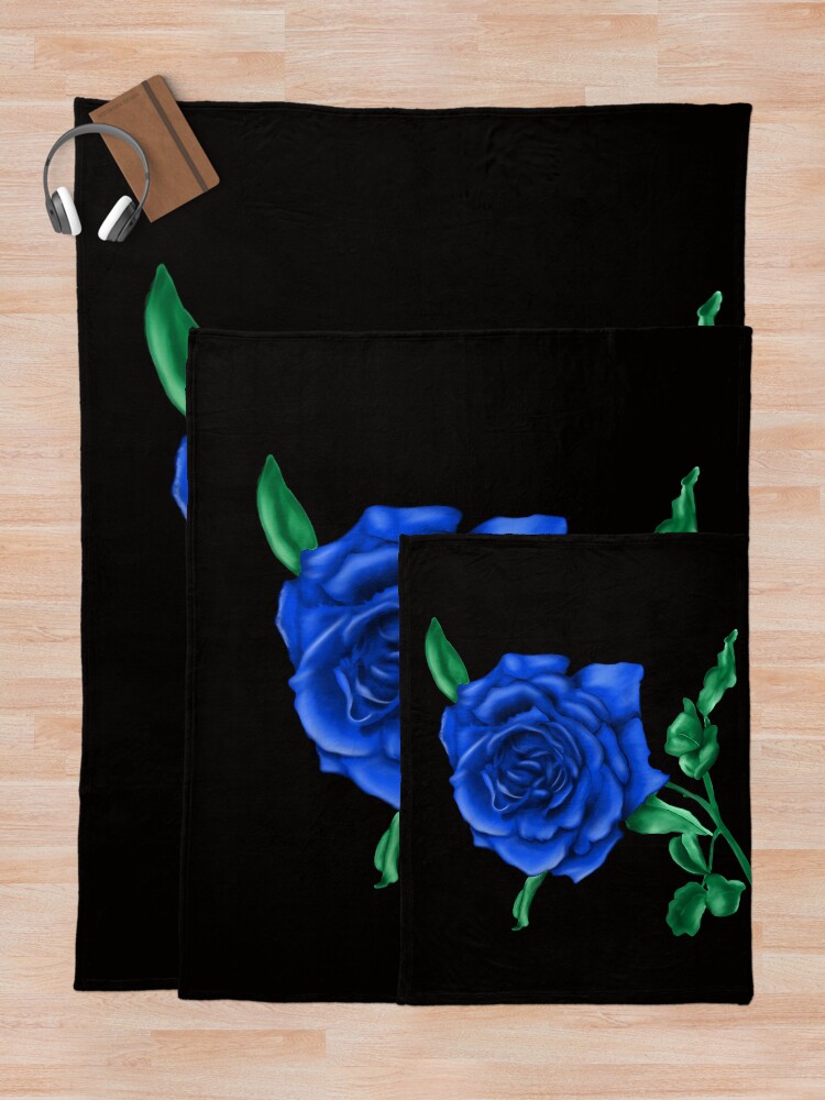Alternate view of Blue Rose Throw Blanket